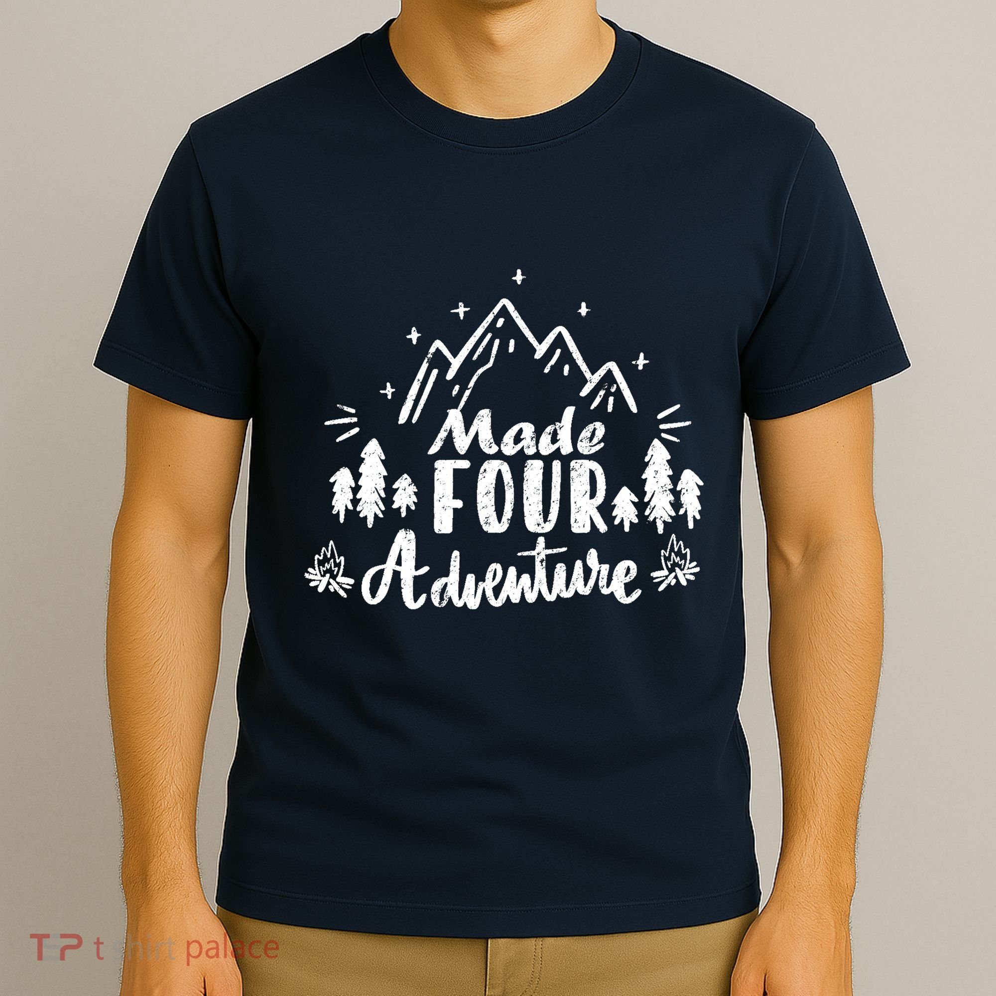 Made Four Adventure 4th Birthday Party Camping Theme T-Shirt