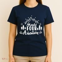 Made Four Adventure 4th Birthday Party Camping Theme T-Shirt thumb 4