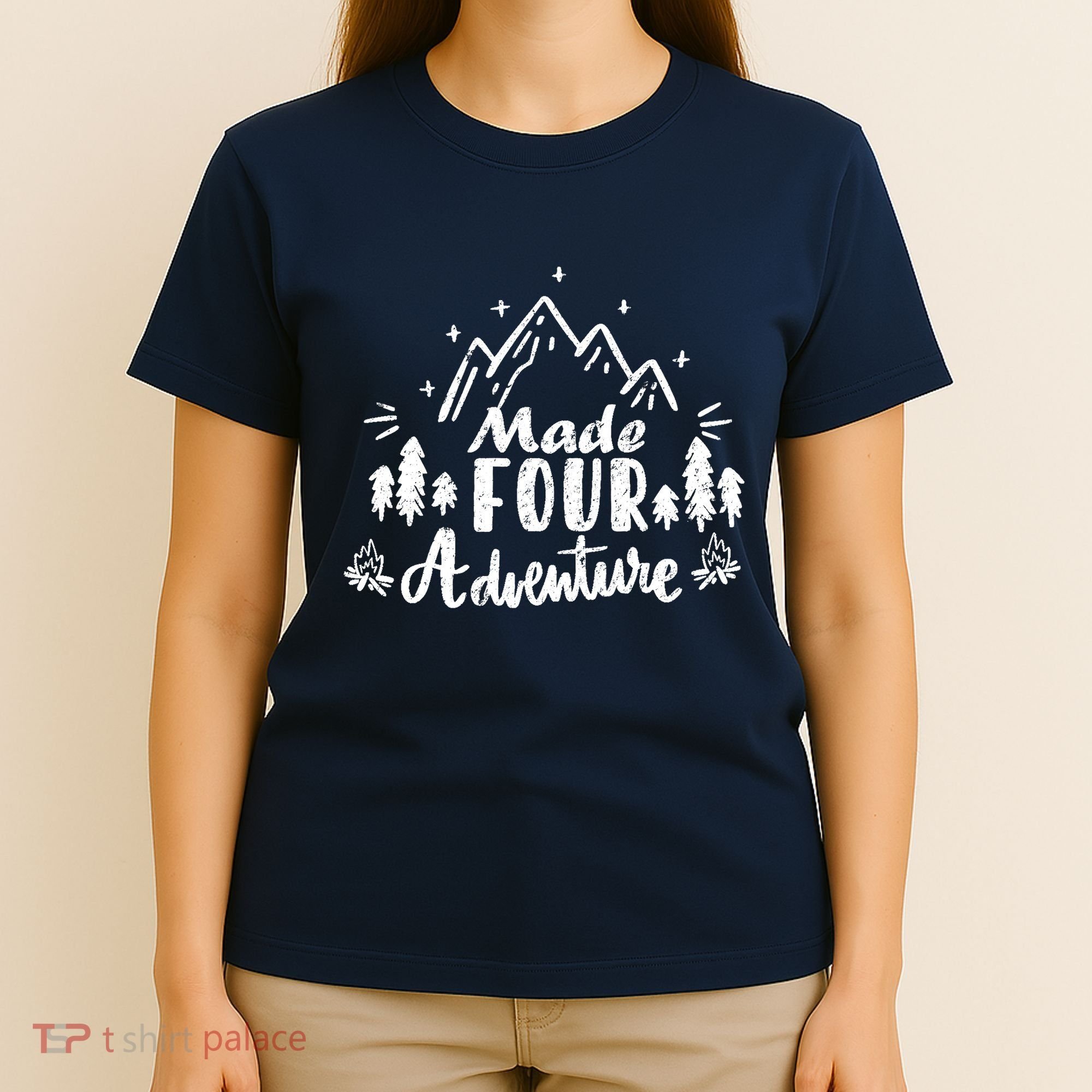 Made Four Adventure 4th Birthday Party Camping Theme T-Shirt