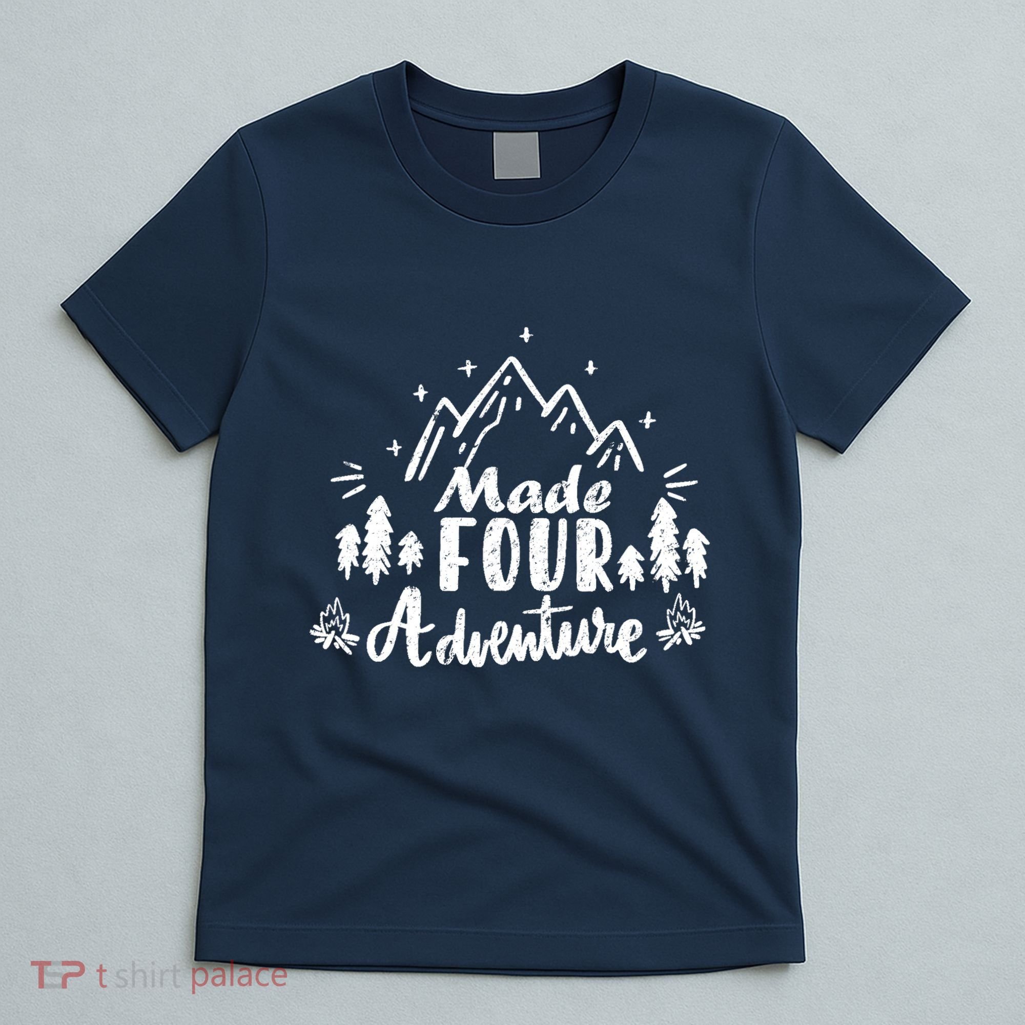 Made Four Adventure 4th Birthday Party Camping Theme T-Shirt