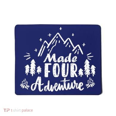 Made Four Adventure 4th Birthday Party Camping Theme Mousepad