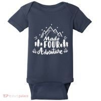 Made Four Adventure 4th Birthday Party Camping Theme Baby Bodysuit thumb 0
