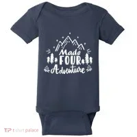Made Four Adventure 4th Birthday Party Camping Theme Baby Bodysuit thumb 0