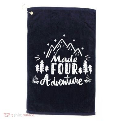 Made Four Adventure 4th Birthday Party Camping Theme Golf Towel