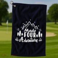 Made Four Adventure 4th Birthday Party Camping Theme Golf Towel thumb 1