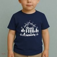 Made Four Adventure 4th Birthday Party Camping Theme Toddler T-Shirt thumb 2