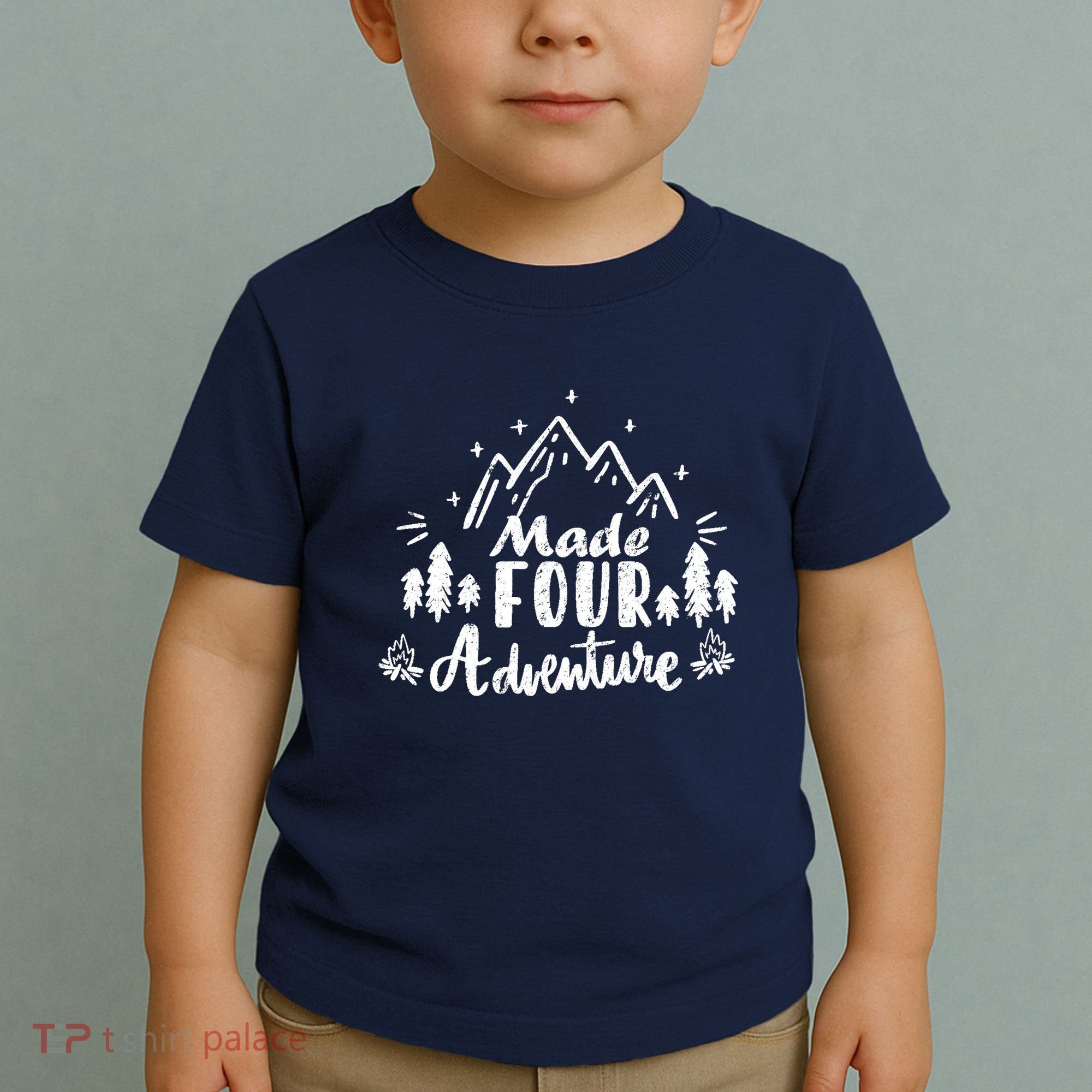 Made Four Adventure 4th Birthday Party Camping Theme Toddler T-Shirt