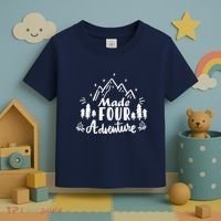 Made Four Adventure 4th Birthday Party Camping Theme Toddler T-Shirt thumb 3