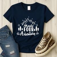 Made Four Adventure 4th Birthday Party Camping Theme Women's T-Shirt thumb 3