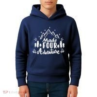 Made Four Adventure 4th Birthday Party Camping Theme Kids Hoodie thumb 4