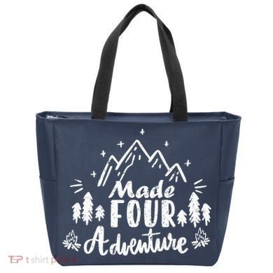 Made Four Adventure 4th Birthday Party Camping Theme Tote Bag