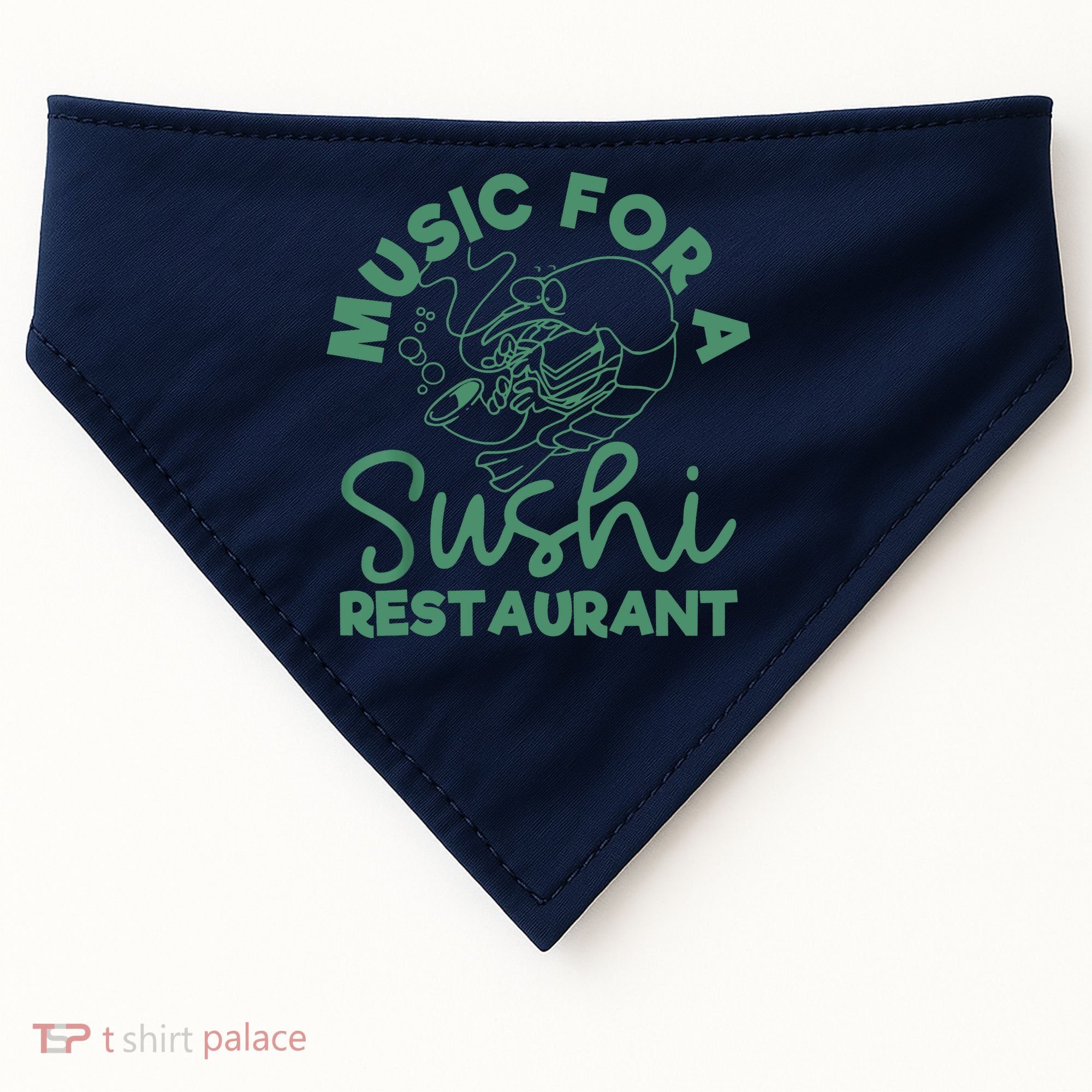 Music For A Sushi Restaurant USA-Made Doggie Bandana