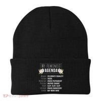 My Feminist Agenda Cool Feminist Feminism Gift Beanie thumb 0