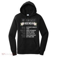 My Feminist Agenda Cool Feminist Feminism Gift Women's Hoodie thumb 0