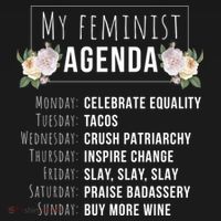 My Feminist Agenda Cool Feminist Feminism Gift Ornament thumb 1