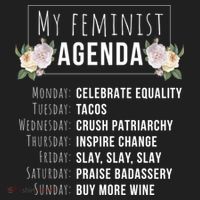 My Feminist Agenda Cool Feminist Feminism Gift Golf Towel thumb 3