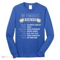 My Feminist Agenda Cool Feminist Feminism Gift Long Sleeve Shirt thumb 0