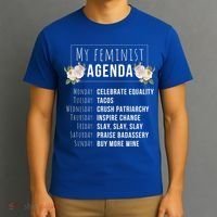 My Feminist Agenda Cool Feminist Feminism Gift T-Shirt thumb 3
