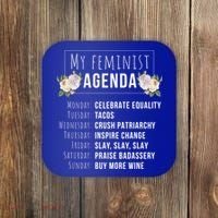 My Feminist Agenda Cool Feminist Feminism Gift Coaster thumb 0