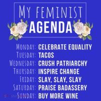 My Feminist Agenda Cool Feminist Feminism Gift Mousepad thumb 1