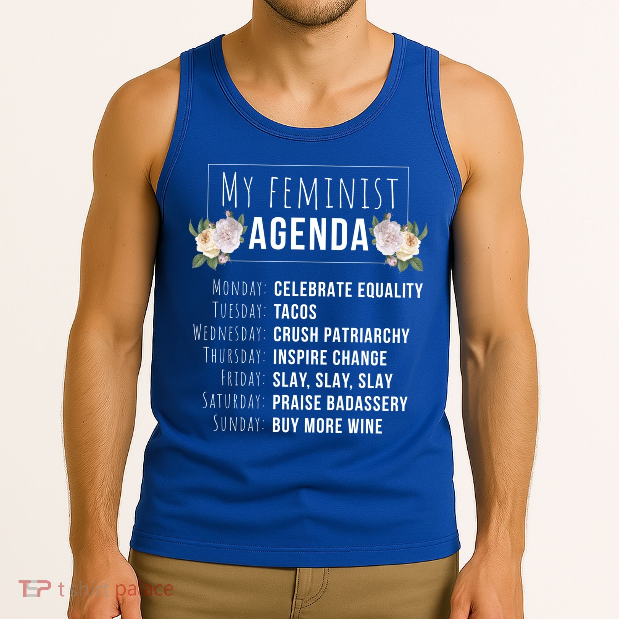 My Feminist Agenda Cool Feminist Feminism Gift Tank Top