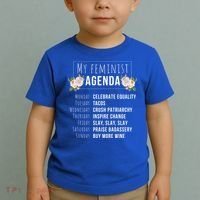 My Feminist Agenda Cool Feminist Feminism Gift Toddler T-Shirt thumb 2