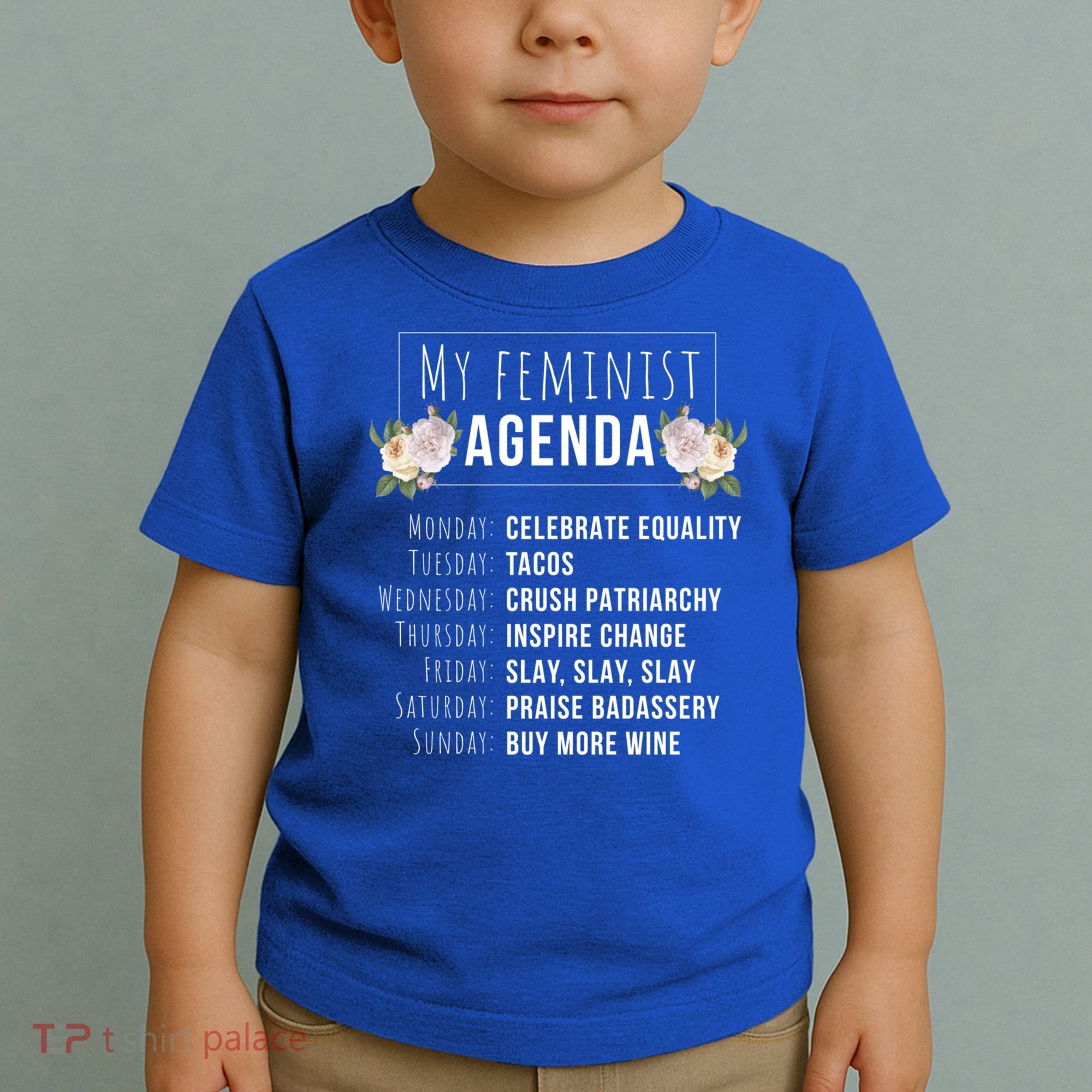 My Feminist Agenda Cool Feminist Feminism Gift Toddler T-Shirt