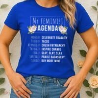 My Feminist Agenda Cool Feminist Feminism Gift Women's T-Shirt thumb 2