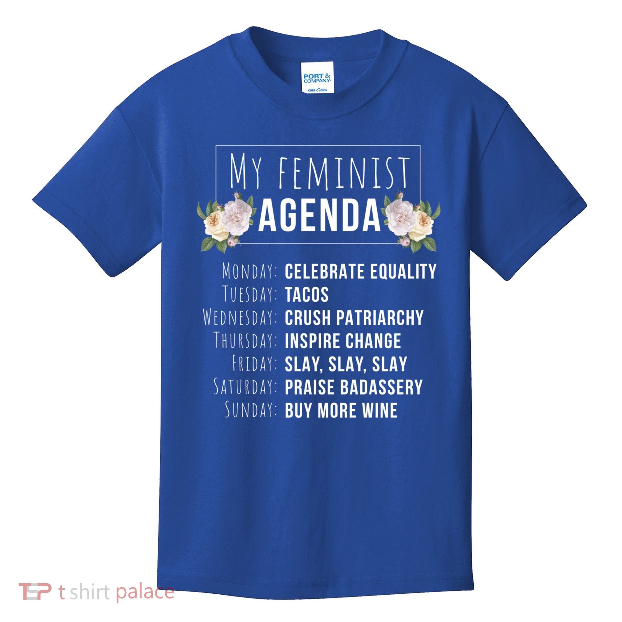 My Feminist Agenda Cool Feminist Feminism Gift Kids T-Shirt