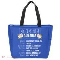 My Feminist Agenda Cool Feminist Feminism Gift Tote Bag thumb 0