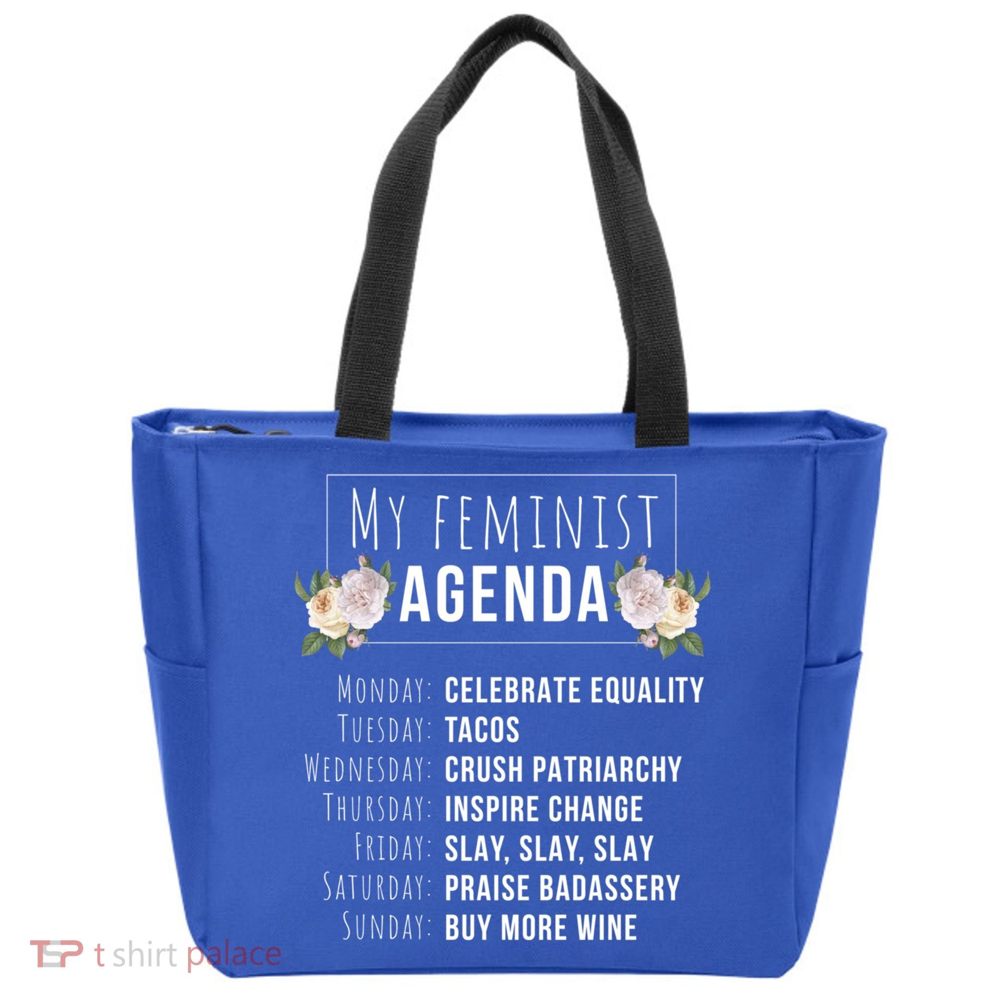 My Feminist Agenda Cool Feminist Feminism Gift Tote Bag