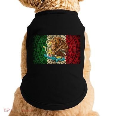 Mexican Flag Aztec Calendar Mexico Doggie Tank