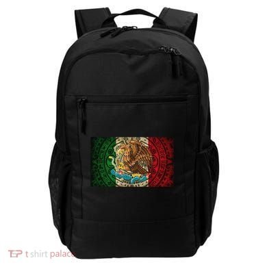 Mexican Flag Aztec Calendar Mexico Backpack