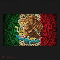 Mexican Flag Aztec Calendar Mexico Backpack thumb 2