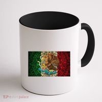 Mexican Flag Aztec Calendar Mexico Coffee Mug thumb 1