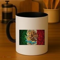 Mexican Flag Aztec Calendar Mexico Coffee Mug thumb 4