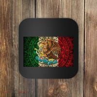 Mexican Flag Aztec Calendar Mexico Coaster thumb 0