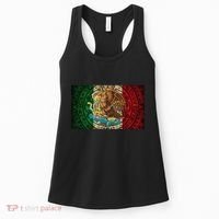 Mexican Flag Aztec Calendar Mexico Women's Tank Top thumb 0