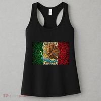 Mexican Flag Aztec Calendar Mexico Women's Tank Top thumb 3