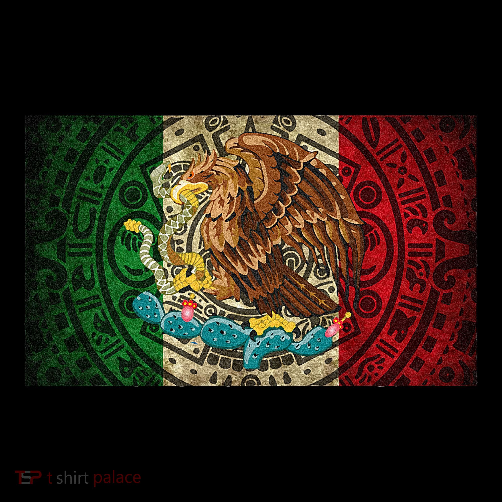 Mexican Flag Aztec Calendar Mexico Baby Bodysuit