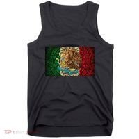 Mexican Flag Aztec Calendar Mexico Tank Top thumb 0