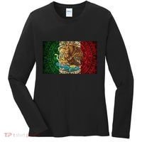 Mexican Flag Aztec Calendar Mexico Women's Long Sleeve Shirt thumb 0