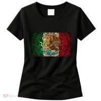 Mexican Flag Aztec Calendar Mexico Women's T-Shirt thumb 0