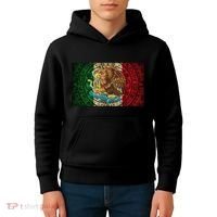 Mexican Flag Aztec Calendar Mexico Kids Hoodie thumb 4
