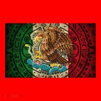 Mexican Flag Aztec Calendar Mexico Santa Hat thumb 1