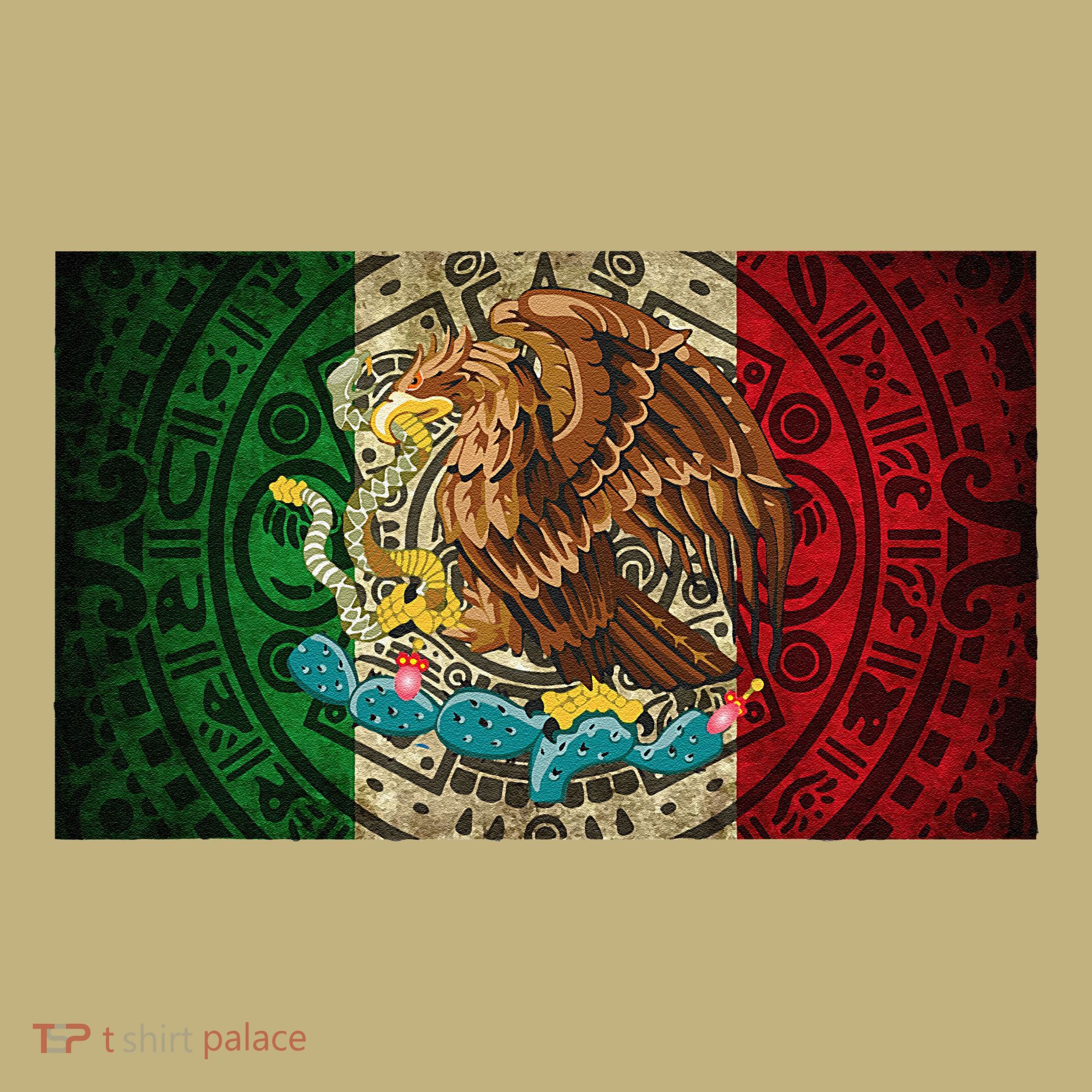 Mexican Flag Aztec Calendar Mexico Sweatshirt