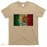 Mexican Flag Aztec Calendar Mexico T-Shirt thumb 0