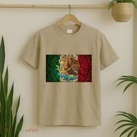 Mexican Flag Aztec Calendar Mexico T-Shirt thumb 2