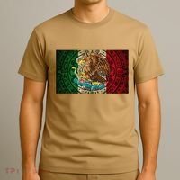 Mexican Flag Aztec Calendar Mexico T-Shirt thumb 3