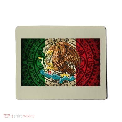 Mexican Flag Aztec Calendar Mexico Mousepad